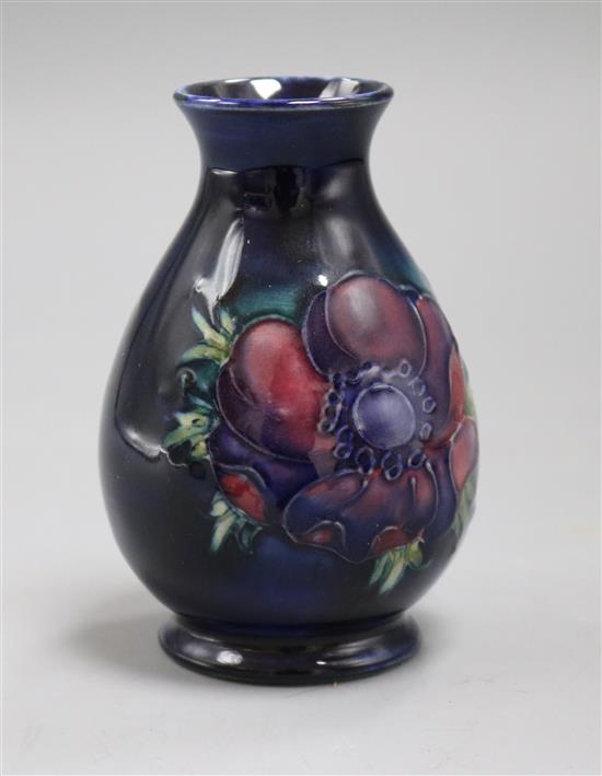 A Moorcroft vase, anenome pattern, signed Walter Moorcroft